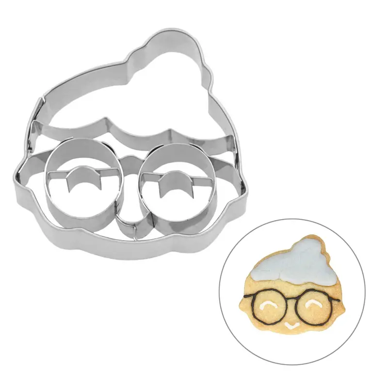 Stainless Steel Mrs. Claus Cookie Cutter – Festive 5Cm Design 1