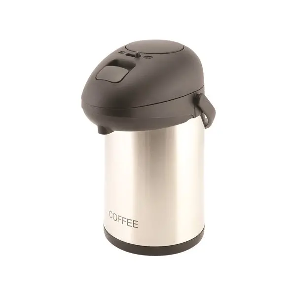 Stainless Steel Vacuum-Insulated Coffee Pump Pot – 2.5L (Single) 1