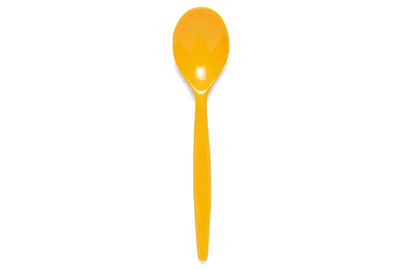 Standard Yellow Dessert Spoon – Sustainable Reusable Cutlery 1