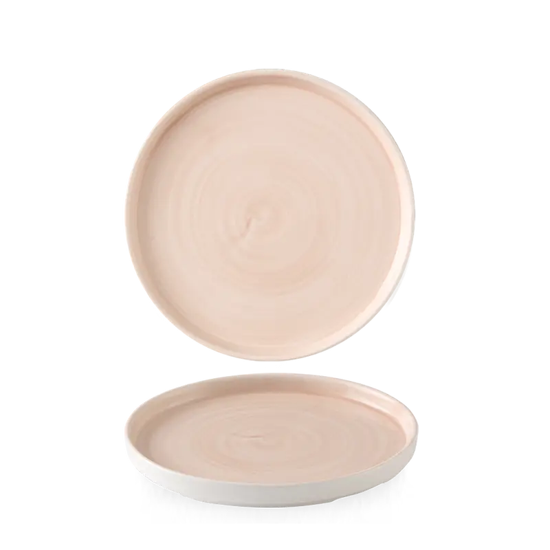 Stonecast Canvas Coral Walled Plate – 6.3 Inch, Pack Of 6 1
