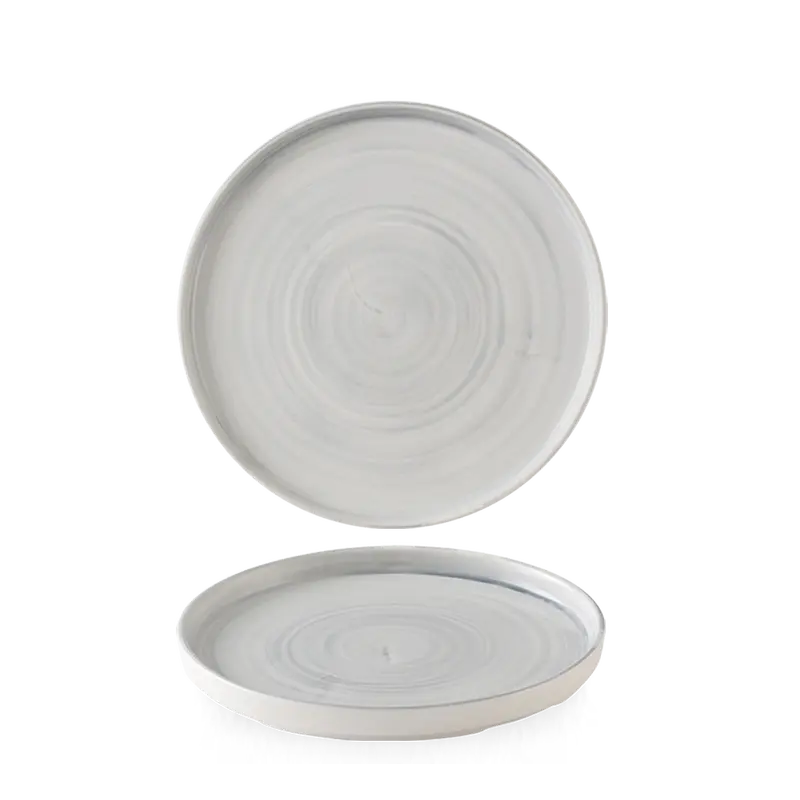 Stonecast Canvas Grey Walled Plate – 6.3 Inch, 6-Count Box 1