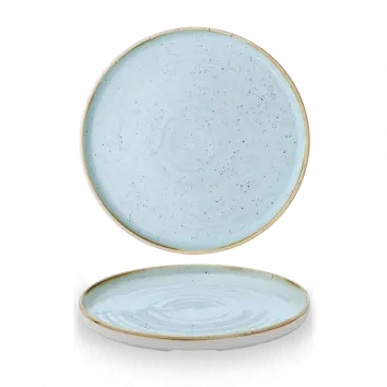 Stonecast Duck Egg Blue Walled Rim Plate – 10.25 Inch, Pack Of 6 1
