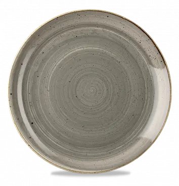 Stonecast Grey Coupe Evolve Plate – 12 Inch Diameter, Pack Of 6 1