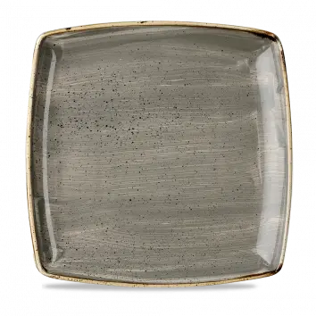 Stonecast Grey Deep Square Plate – 10.25 Inch, Pack Of 6 1