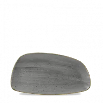 Stonecast Grey Geometric Chef’S Plate – 11.75 X 6.125 Inch, Pack Of 12 1