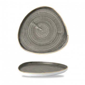 Stonecast Grey Triangle Walled Chef’S Plate – 10.25 Inch, Pack Of 6 1