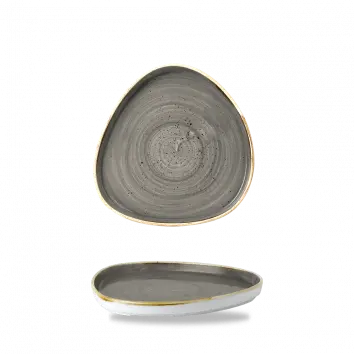 Stonecast Grey Triangle Walled Chef’S Plate – 20 Cm, Pack Of 6 1