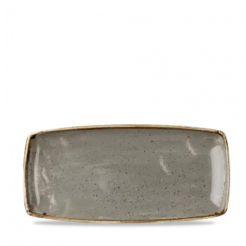 Stonecast Grey X-Squared Oblong Plate – 11.75 Inch, Pack Of 12 1
