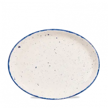 Stonecast Indigo Oval Serving Plate – 12" Length, Pack Of 12 1