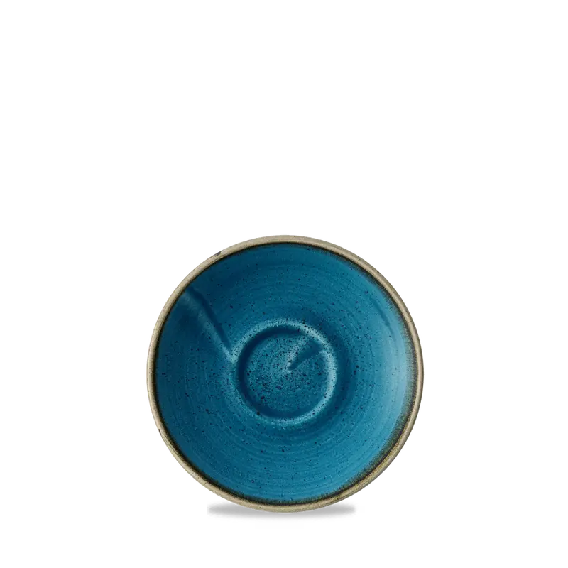 Stonecast Java Blue Cafe Espresso Saucer – 4.5" Diameter, Pack Of 12 1