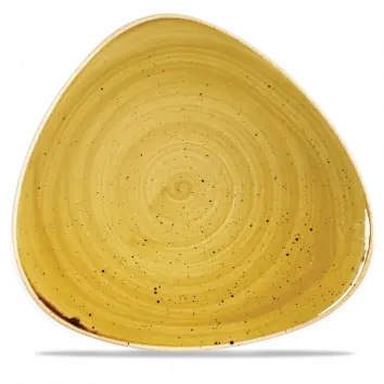 Stonecast Mustard Lotus-Shaped Plate – 12" Diameter, Pack Of 6 1