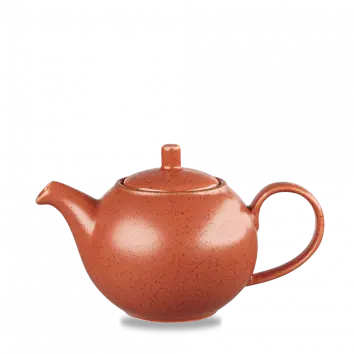 Stonecast Orange Beverage Pot – 15 Oz, Textured Profile Design, Pack Of 4 1