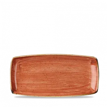 Stonecast Orange X-Squared Oblong Plate – 11.75 Inch, Set Of 12 1