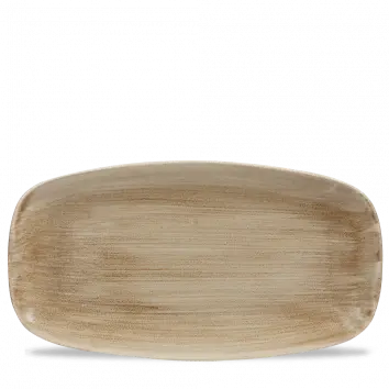 Stonecast Patina Antique Taupe Chef’S Oblong Plate – 13.875 X 7.375 Inch, Pack Of 6 1
