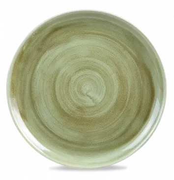 Stonecast Patina Burnished Green Coupe Evolve Plate – 12.75 Inch, Pack Of 6 1