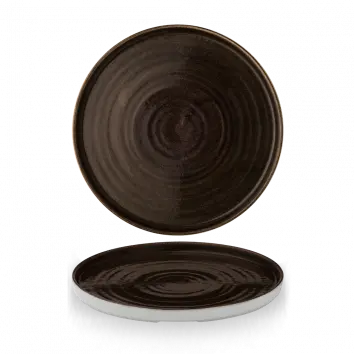 Stonecast Patina Iron Black Walled Plate – 10.25 Inch, Pack Of 6 1