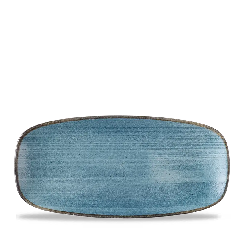 Stonecast Raw Teal Oblong Chef’S Plate – 10.6 X 5 Inches, Pack Of 12 1