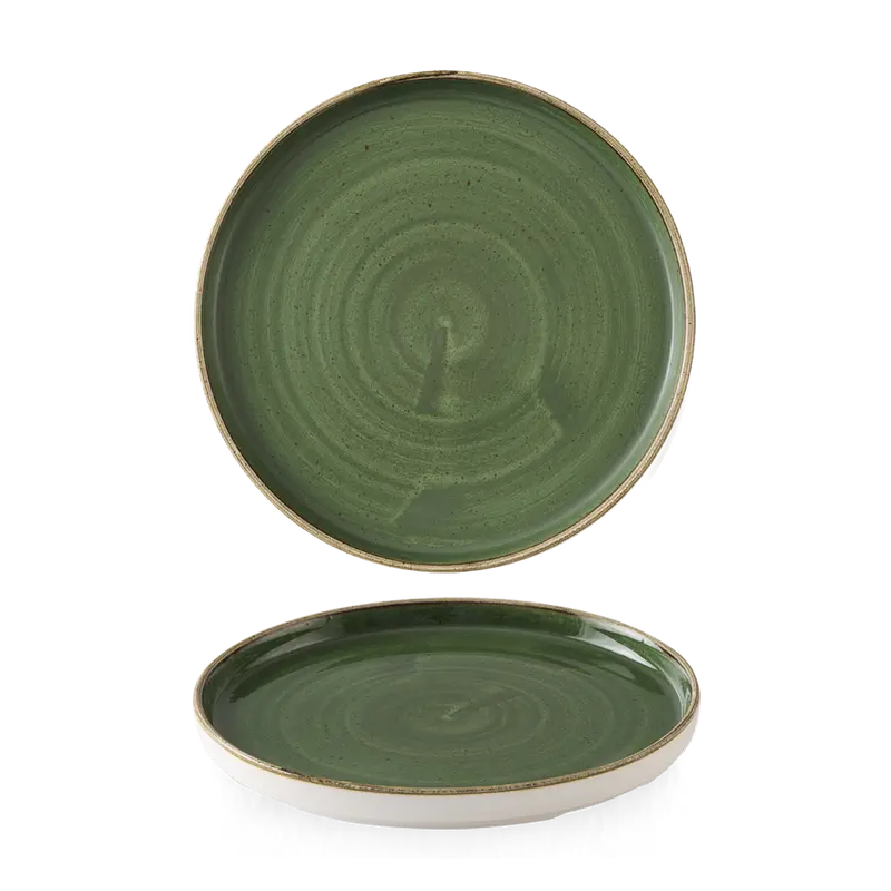 Stonecast Sorrel Green Walled Salad Plate – 8.25 Inch, Pack Of 6 1