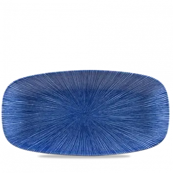 Studio Prints Agano Blue Large Oblong Chef'S Plate – 13.875" × 7.375" (Pack Of 6) 1