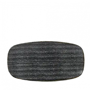 Studio Prints Charcoal Black Oblong Chef'S Plate – 11.75" × 6" (Pack Of 12) 1