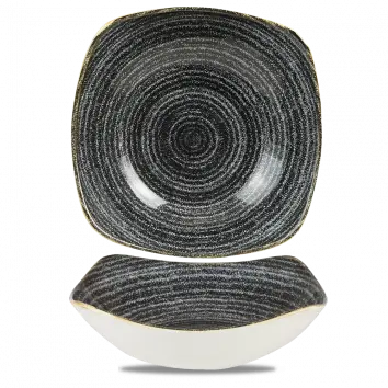 Studio Prints Charcoal Black X-Squared Serving Bowl – 9.25" (Pack Of 12) 1