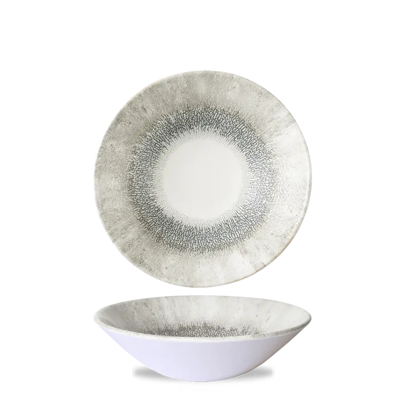 Studio Prints Fusion Grey Evolve Deep Coupe Bowl – 7.5-Inch, Pack Of 6 1
