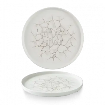 Studio Prints Kintsugi Agate Grey Walled Rim Plate – 10.25" (Pack Of 6) 1