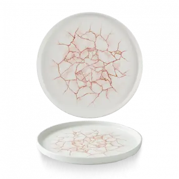 Studio Prints Kintsugi Coral Walled Rim Plate – 10.25" (Pack Of 6) 1