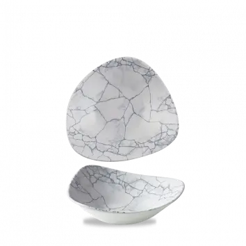 Studio Prints Kintsugi Pearl Grey Lotus-Shaped Serving Bowl – 9" (Pack Of 12) 1