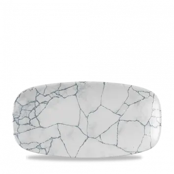 Studio Prints Kintsugi Pearl Grey Oblong Chef'S Plate – 11.75" × 6" (Pack Of 12) 1