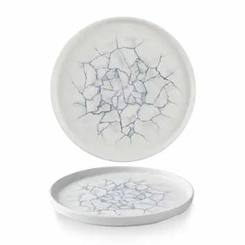 Studio Prints Kintsugi Pearl Grey Walled Rim Plate – 10.25" (Pack Of 6) 1