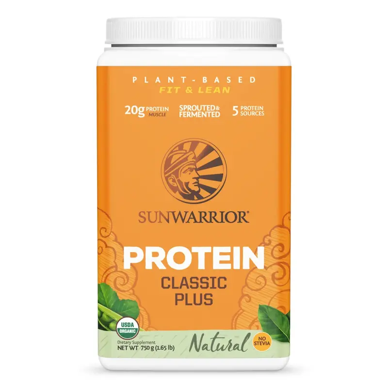 Sunwarrior Classic Plus Unflavoured Plant Protein Powder – 750G Tub 1