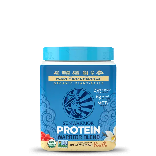 Sunwarrior Classic Protein Blend – Vanilla Flavour, 375G Plant-Based Powder 1