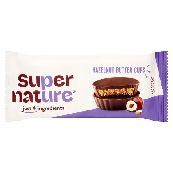 Supernature Hazelnut Butter Chocolate Cups – 15-Pack (40G Each) 1