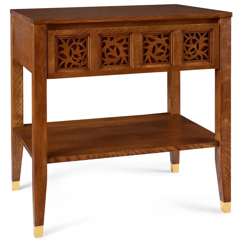 Surrey Hills Wood-Top Open Nightstand 1