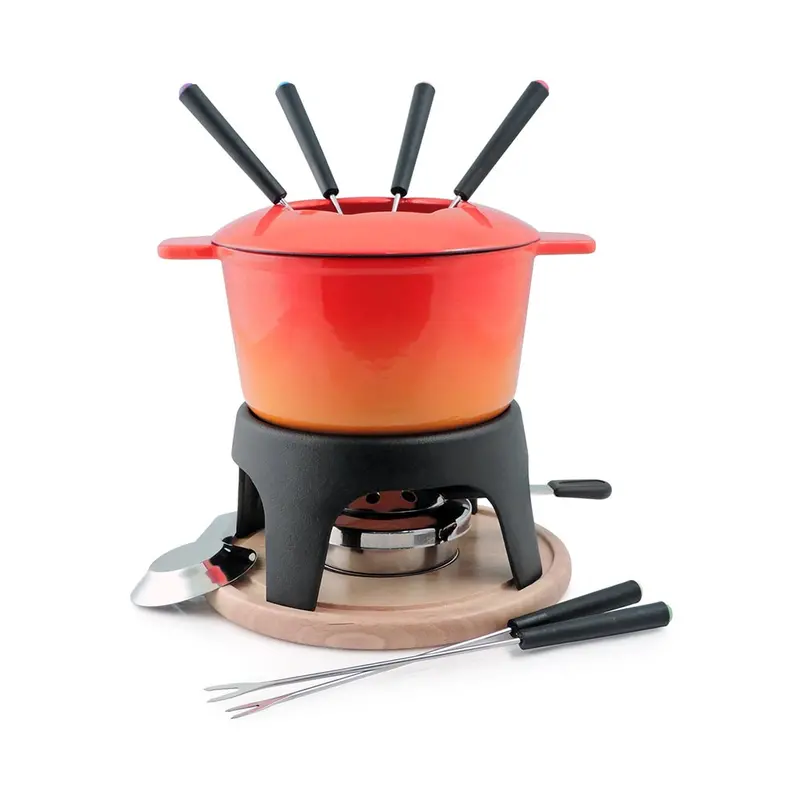 Swissmar Sierra Enameled Cast Iron Fondue Set – Multi-Purpose Serving System 4
