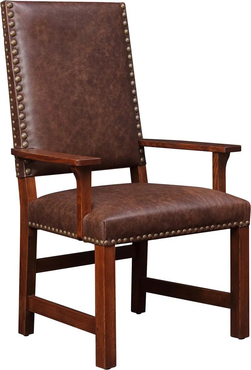 Tall-Back Fabric-Upholstered Armchair 1