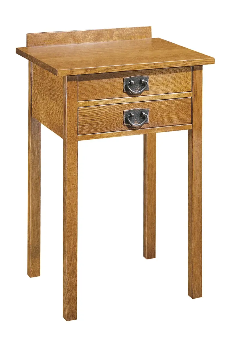 Tall Two-Drawer Nightstand With Soft-Close Hardware 1