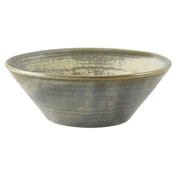 Terra Matte Grey Porcelain Conical Bowl – 14Cm, Set Of 6 1