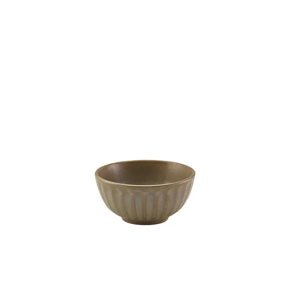 Terra Matte Grey Scalloped Porcelain Bowl – 13.8Cm, Set Of 6 1