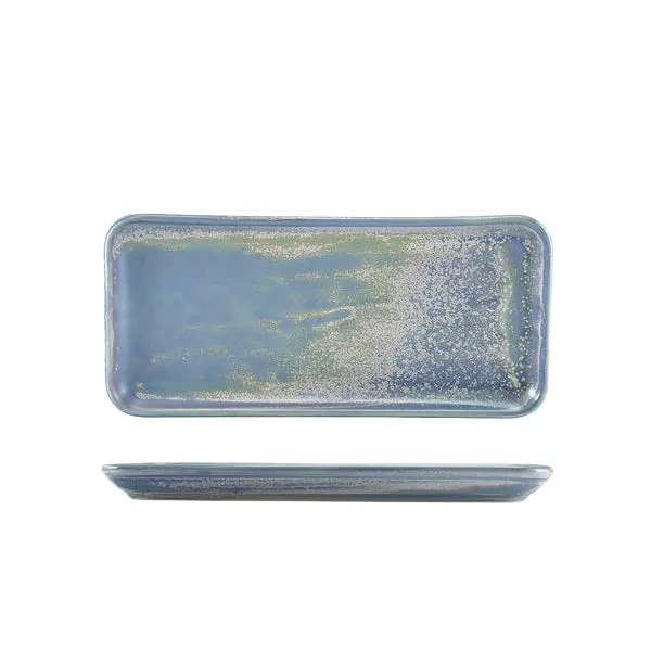 Terra Porcelain Seafoam Narrow Rectangular Platter – 27 × 12.5Cm, Set Of 6 1
