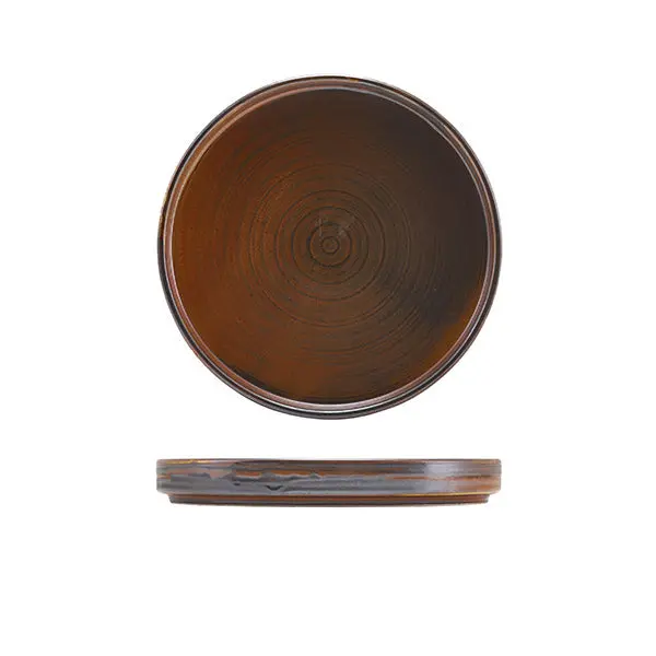 Terra Rustic Copper 18Cm Low-Profile Porcelain Presentation Plate (6-Pack) 1