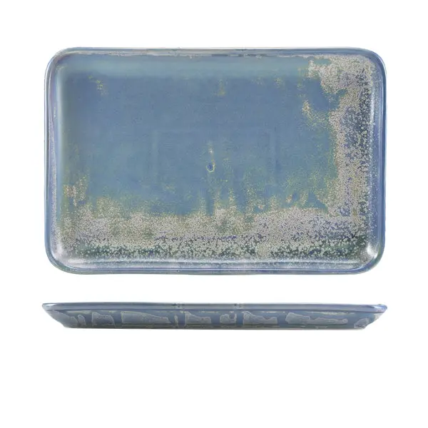 Terra Seafoam Rectangular Porcelain Platter – 30 × 20Cm (3-Pack) 1