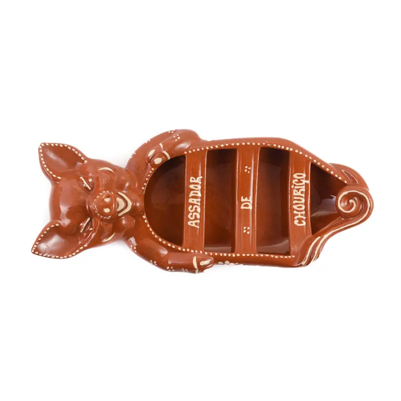 Terracotta Chorizo Pig Serving Platter – 33 Cm Handcrafted Ceramic Dish 1