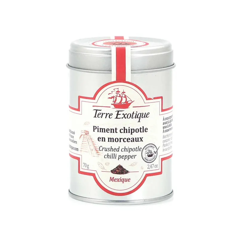 Terre Exotique Crushed Chipotle Peppers – Smoky Mexican Chili, 50G 1