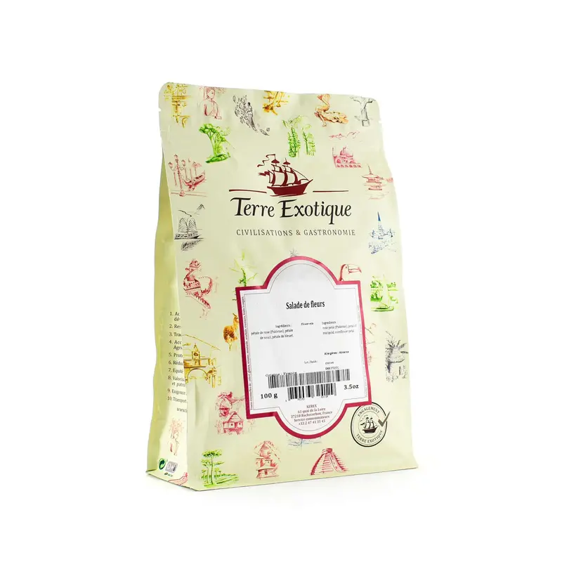 Terre Exotique Edible Dried Flower Blend – Gourmet Garnish Mix, 100G 1