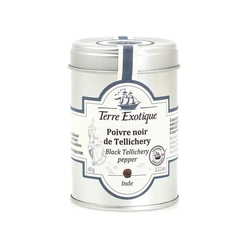 Terre Exotique Premium Black Tellicherry Peppercorns – 60G 1