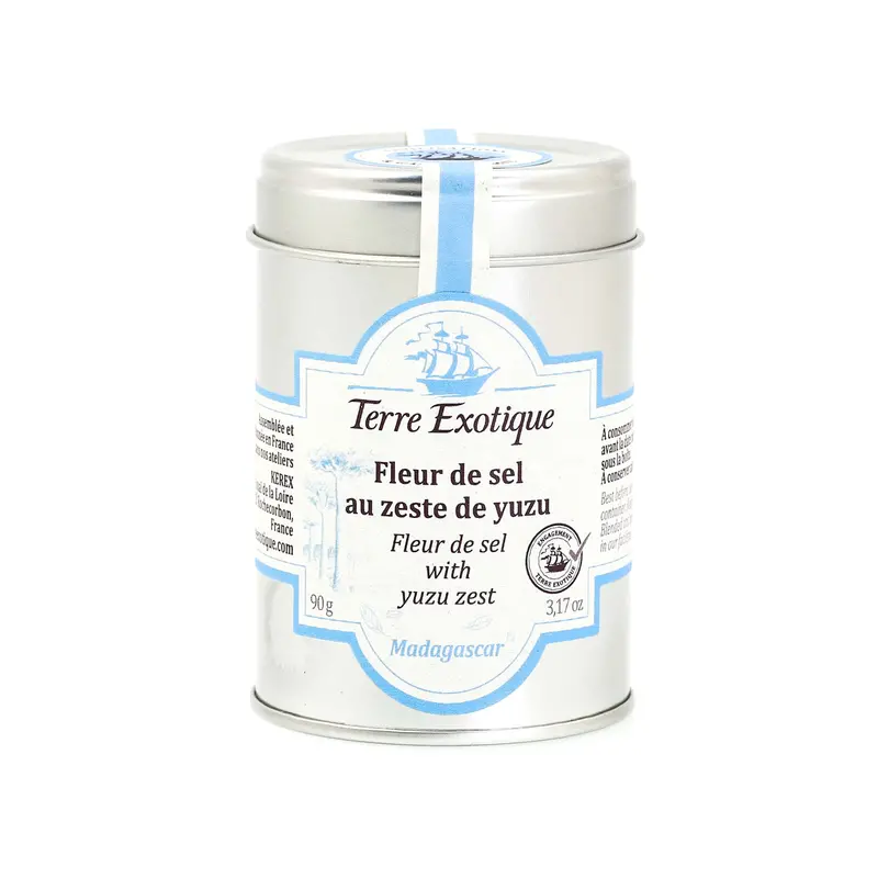 Terre Exotique Yuzu-Infused Fleur De Sel – 90G Citrus Sea Salt Finishing Flake 1