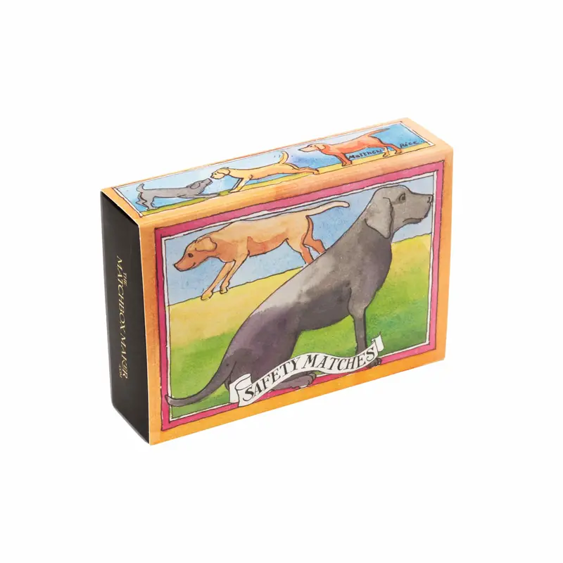 The Matchbox Maker Dog Artwork Luxury Safety Matches 1