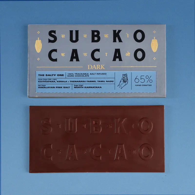 The Salty One – 65% Dark Chocolate Bar With Sea Salt 1